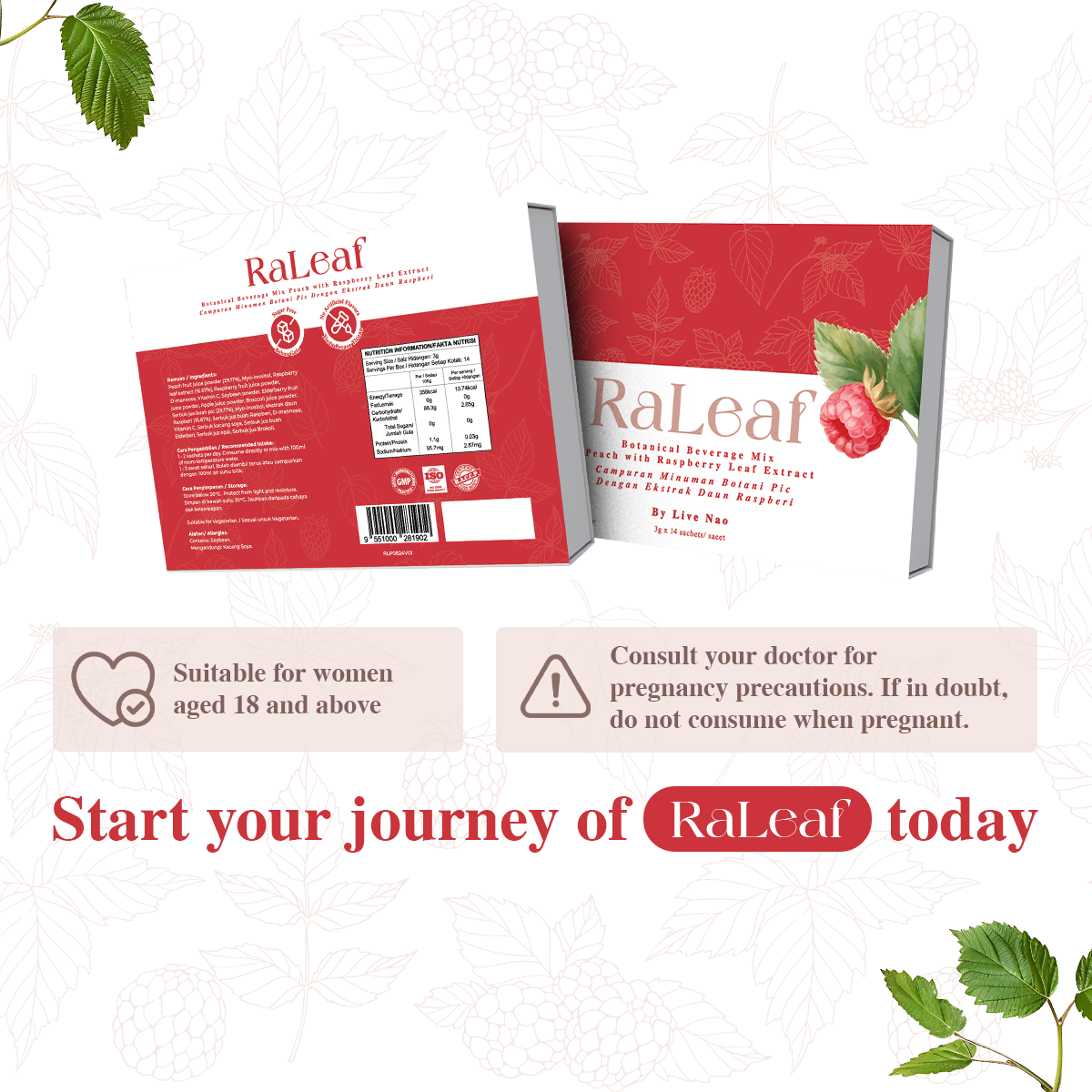 RaLeaf - Raspberry Leaf Botanical Beverage Mix